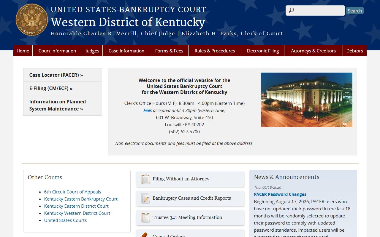 Graves County court records U.S. Bankruptcy Court Western District source